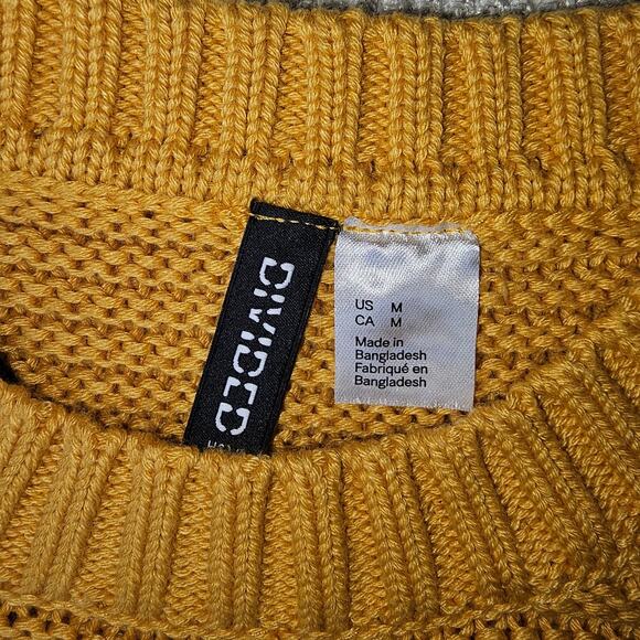 Divided Mustard Color, Fall, Soft Sweater, Ribbed Knit, Crewneck, Medium - Picture 3 of 9